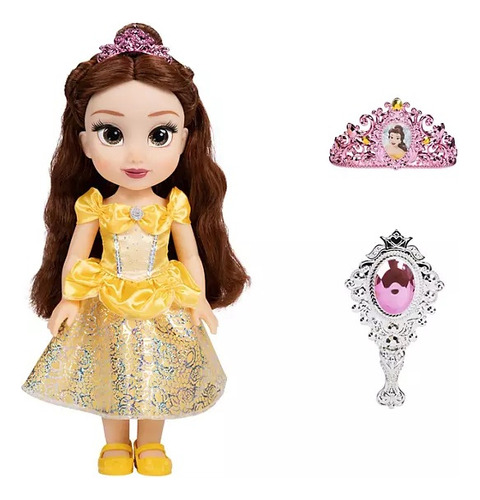 Boneca Princesa Bella Disney Com Acessórios Infantil