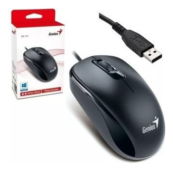 Mouse Genius Alámbrico Elegante Dx-120 Negro Usb Original