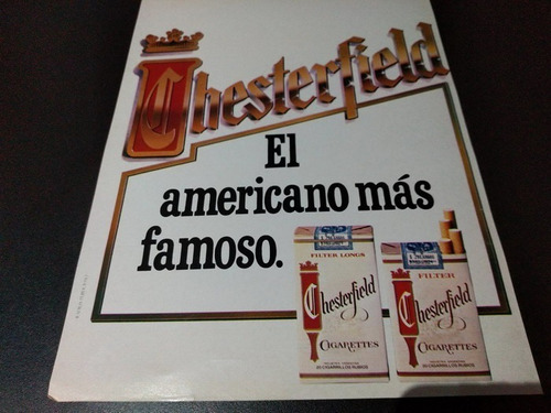 (pb398) Publicidad Clipping Cigarrillos Chesterfield * 1981