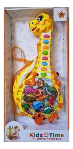 Guitarra Didactica Con Luz Y Sonido Para Bebes Amarillo