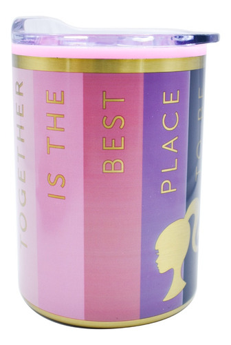 Termo Café Taza Portatil Barbie 350ml Vaso Termico Rosa Colo