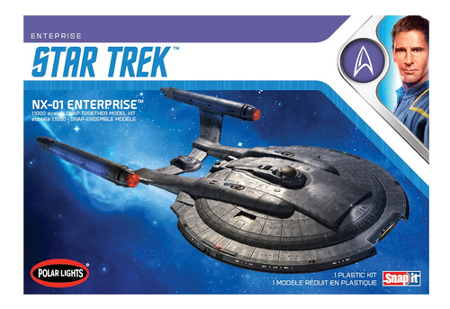 Polar Lights Star Trek Enterprise Snap Kit Modelo Escala