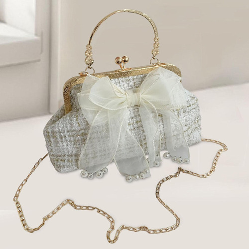 / Bolsos De Mano Tipo Cartera Con Lazo De Satén For Fiestas