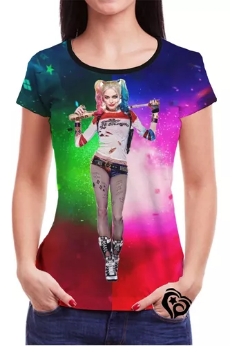 Blusa Da Arlequina Coringa Roupas Esquadrão Suicida Camiseta