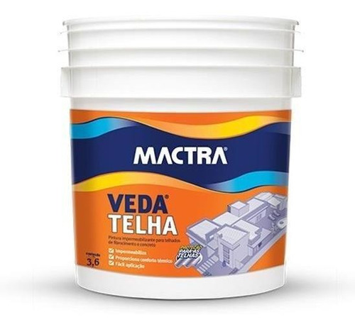 Tinta Impermeabilizante Mactra Veda Telha / Parede 3,6kg