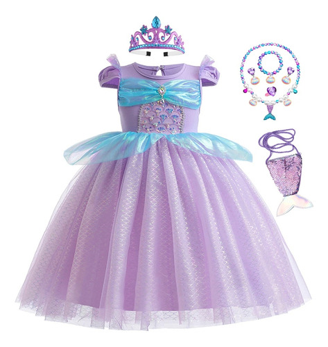 Disfraz De Princesa Ariel De Y Mermaid Para Niñas  Disfraz D