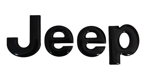 Emblema Jeep Negro Resina ( Incluye Adhesivo 3m)