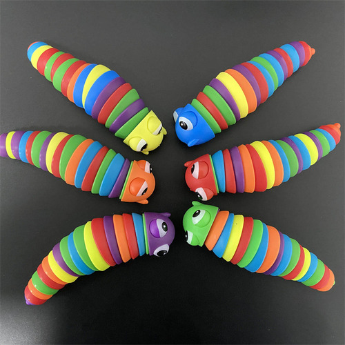 Juguete De Descompresión Flexible Slug Colorful Stress Reliv