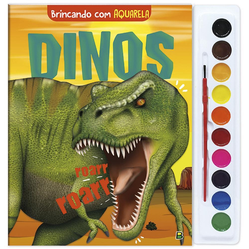 Brincando com Aquarela: Dinos, de © Todolivro Ltda.. Editora Todolivro Distribuidora Ltda. em português, 2020