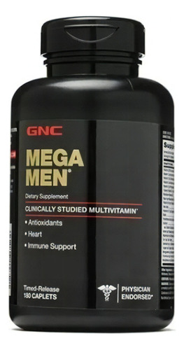 Suplemento en cápsula Midway  Midway GNC Mega Men multivitamínico en frasco 180 un