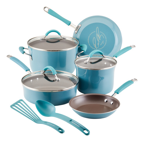 Set 10 Utensilios De Cocina Antiadherentes Porcelana