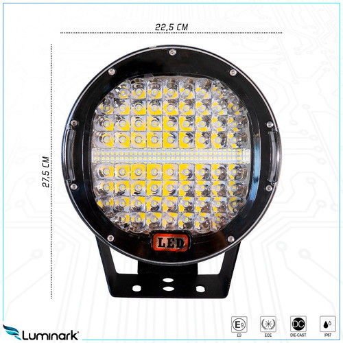 Imagem 5 de 7 de Par Farol Milha Auxi Led Monstro 225w Off Road 12v 24v!