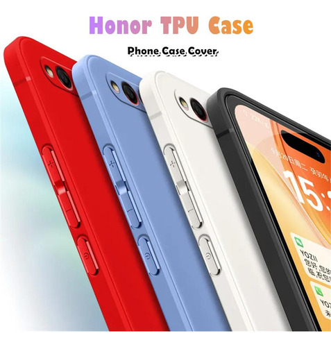 Funda De Teléfono De Silicona Para For Honor 9/10/80/90/100/200 Play 4t/5t/6t Magic 3/4/5 X6/7/8/9 Wind Chime Purple