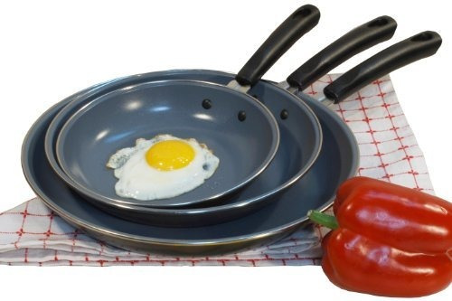 Excelsteel 3-piece Professional Carbon Steel Frypan Set With