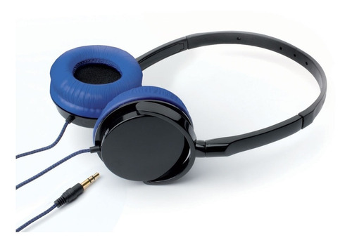 Fone De Ouvido Tipo Headphone  Comfort Na Cor Preta/azul