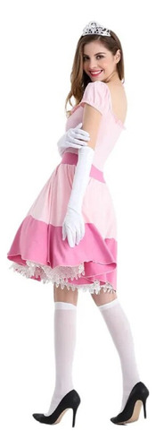 I Disfraz De Princesa Peach Para Mujer Vestido Corto De
