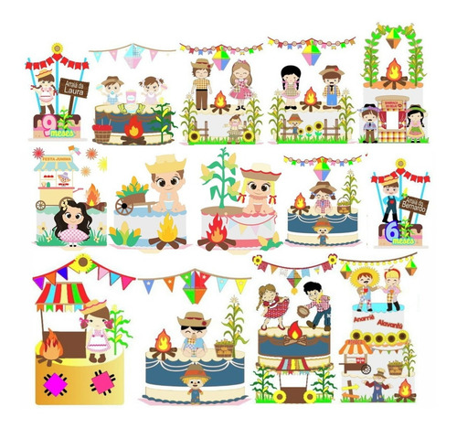 Arquivo De Corte Topos De Bolo Festa Junina- Studio /camadas