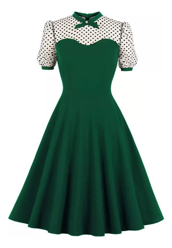 Vestido Para Mujer De Los Años 50 60 Rockabilly Pinup Hepbur