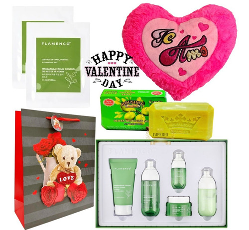 Set Cuidado Facial Te Verde Limpieza Profunda San Valentin