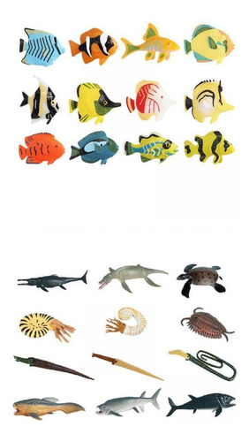 Figuras De Vida Marina En Miniatura, Modelo Animal De 24