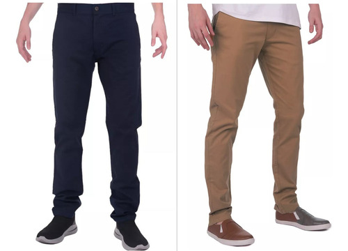 Combo/pack X2 Pantalón De Vestir De Gabardina Elastizada