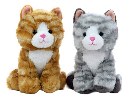 Peluche Gato Gatito Sentado 2 Colores 20cm Phi Phi Toys Color Gris