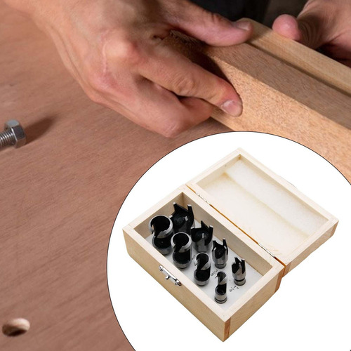 Taladros De Corte De Tapones De Madera Biselados De 8 Piezas