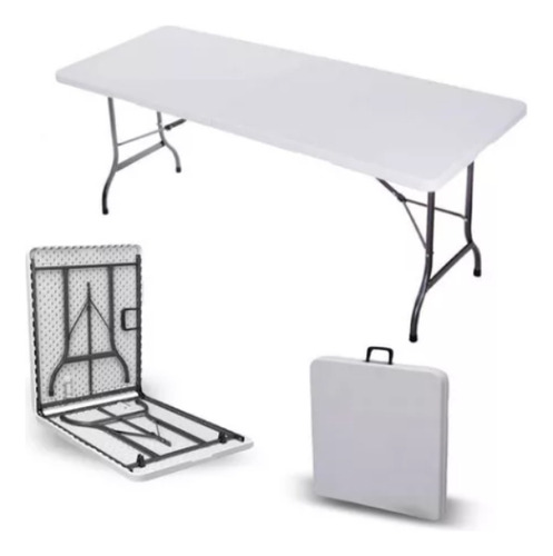 Mesa Plegable De Plástico180cm Tipo Portafolio Resistente.