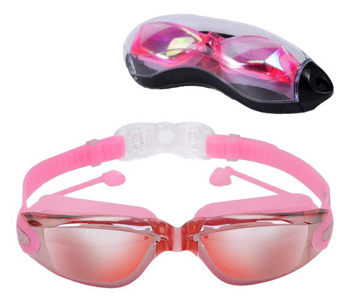 Goggles Natación Protección Uv Antiempaño Estuche Gratis