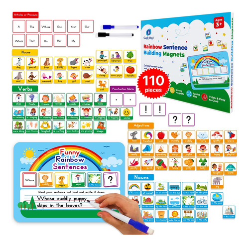 Kit De Construcción De Oraciones De 110 Pzas Para Niños Jgos
