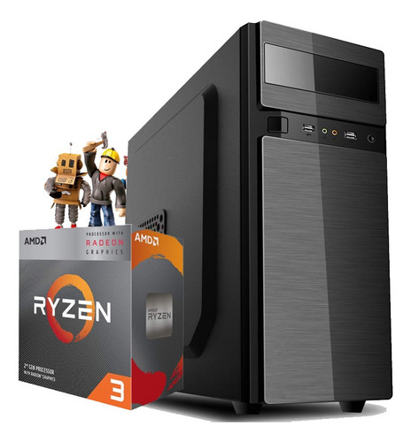 Pc Armada Amd Ryzen 3 3200g 8gb Ram Ssd 240 Gb Gabinete Kit