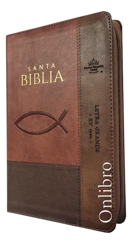 Biblia Letra Grande Indicé Reina Valera 1960 Marrón Pez