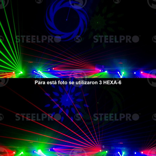 Imagen 7 de 8 de Steelpro - Laser Rgb - 6 Canales - Dmx512 - Hexa6