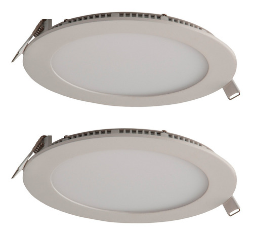 Paq. 2 Pzs. Empotrado Led, 12w, Dls012-12w/n, Calux Color Blanco