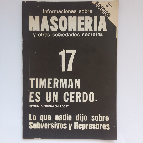 Informaciones Sobre Masoneria Y Otras Sociedades Secretas