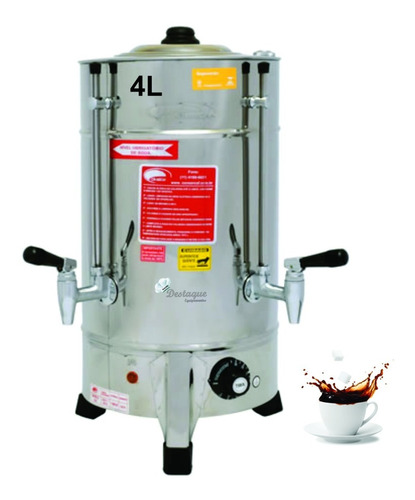 Cafeteira Industrial Elétrica 4 Litros 220v C42 - Consercaf Cor Prateado