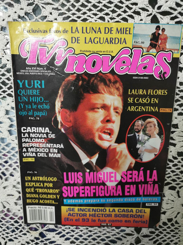 Revista Tvynovelas Luis Miguel Y Thalía