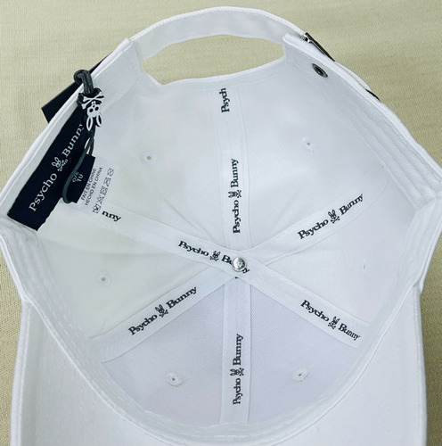 Gorra Psycho Bunny Blanco Conejo Blanco C/rosa Blanco O/s