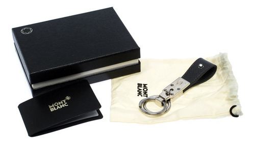 Key Chain Llavero Montblanc De Piel Con Cierre Tipo