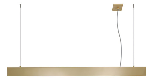 Pendente Retangular 2 Tubular 120cm Alumínio Dourado Pd2103