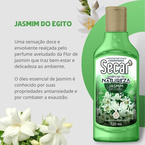 Limpador Perfumado Concentrado Secar 120ml Jasmim Do Egito | MercadoLivre