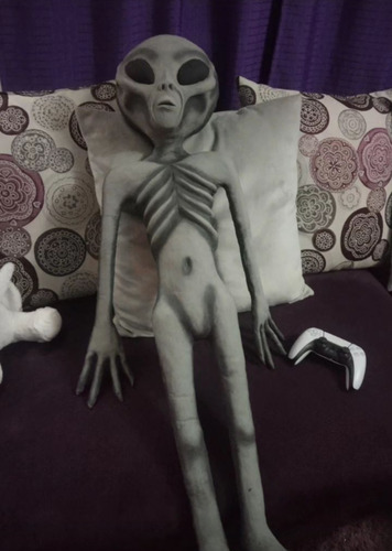 Muñeco Alien Roswell-man Un Metro - Ovni Memes Área 51 Gris (Usado)