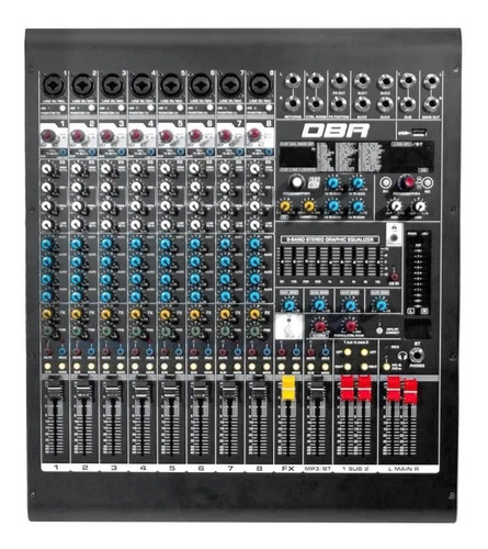 Imagem 3 de 4 de Mesa De Som Dm8usb 8 Canais Dbr + Nf + Garantia