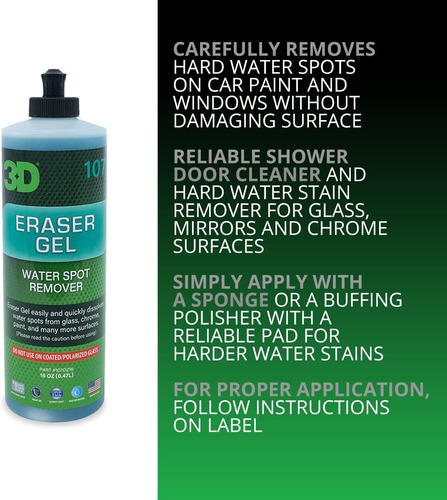 Removedor De Manchas De Agua Dura De Gel Eraser, 16 Oz, Remo