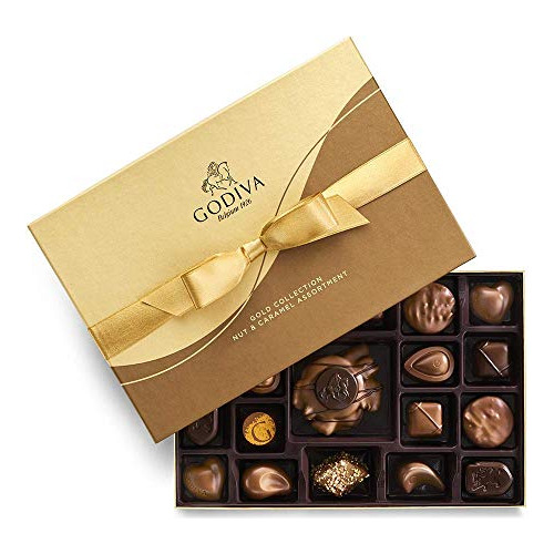 Caja De Regalo Godiva Chocolatier, Nueces Y Caramelo, 19 Uni