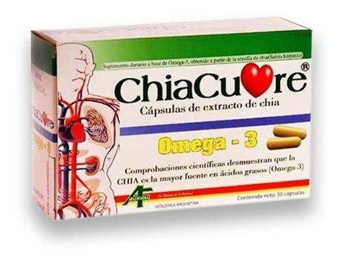 Chiacuore Aceite De Chia Omega 3 30 Cápsulas