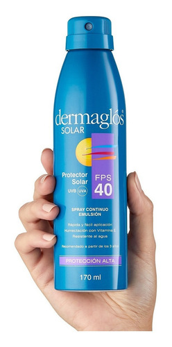 Protector Solar Dermaglós Fps 40 Spray Continuo X 170 Ml