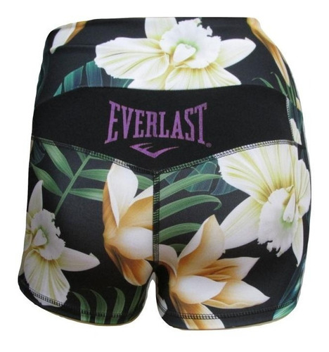 Calza Short Corta Everlast Original Microfibra Flores Mujer 