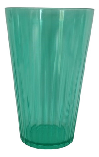 Vaso Acrílico Facetado 500ml Verde Translucido Fiesta X24u