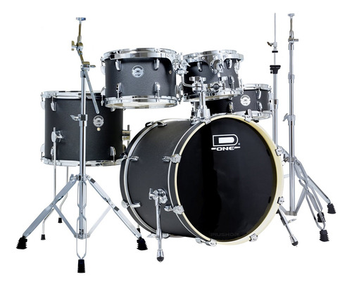 Bateria D One Dr22 Rocket Bks Black Satin Com Ferragens